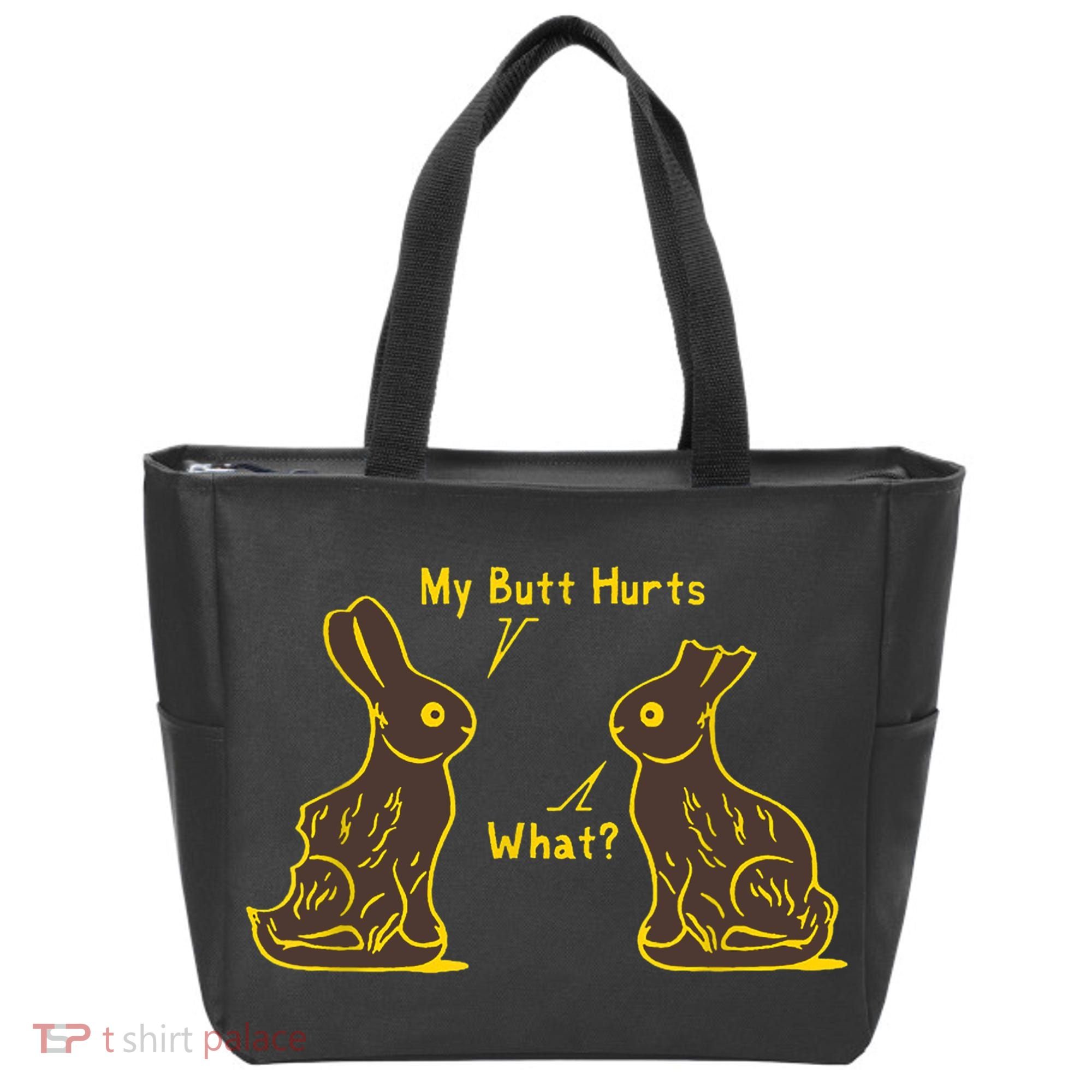 My Butt Hurts What Funny Easter Bunny Tote Bag