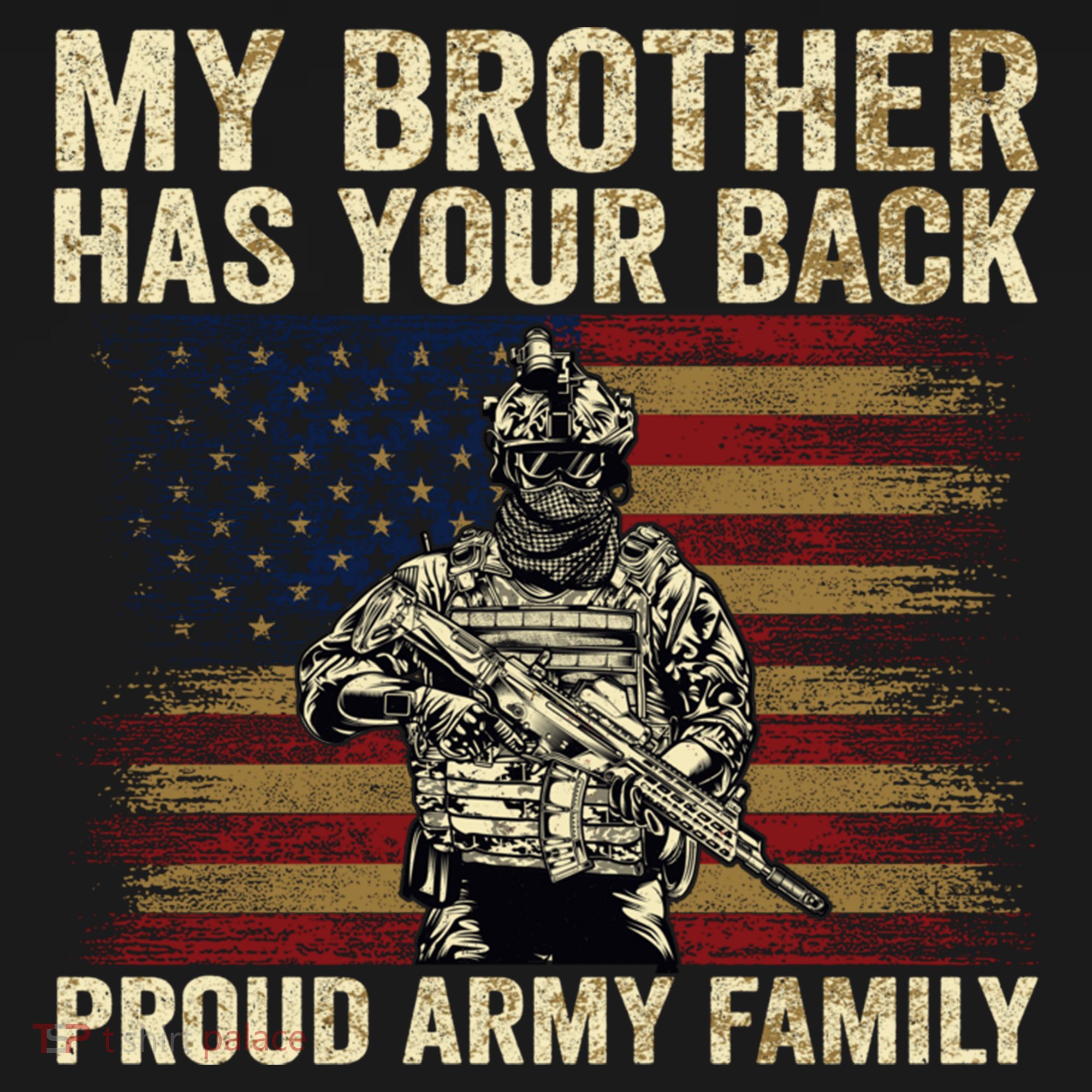My Brother Has Your Back Proud Army Family Veteran Brother Gift Women's Hoodie
