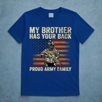 My Brother Has Your Back Proud Army Family Veteran Brother Gift T-Shirt thumb 5