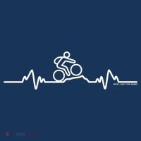 Mountain Bike Heartbeat Pulse Cycling T-Shirt thumb 7