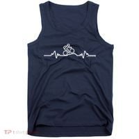 Mountain Bike Heartbeat Pulse Cycling Tank Top thumb 0