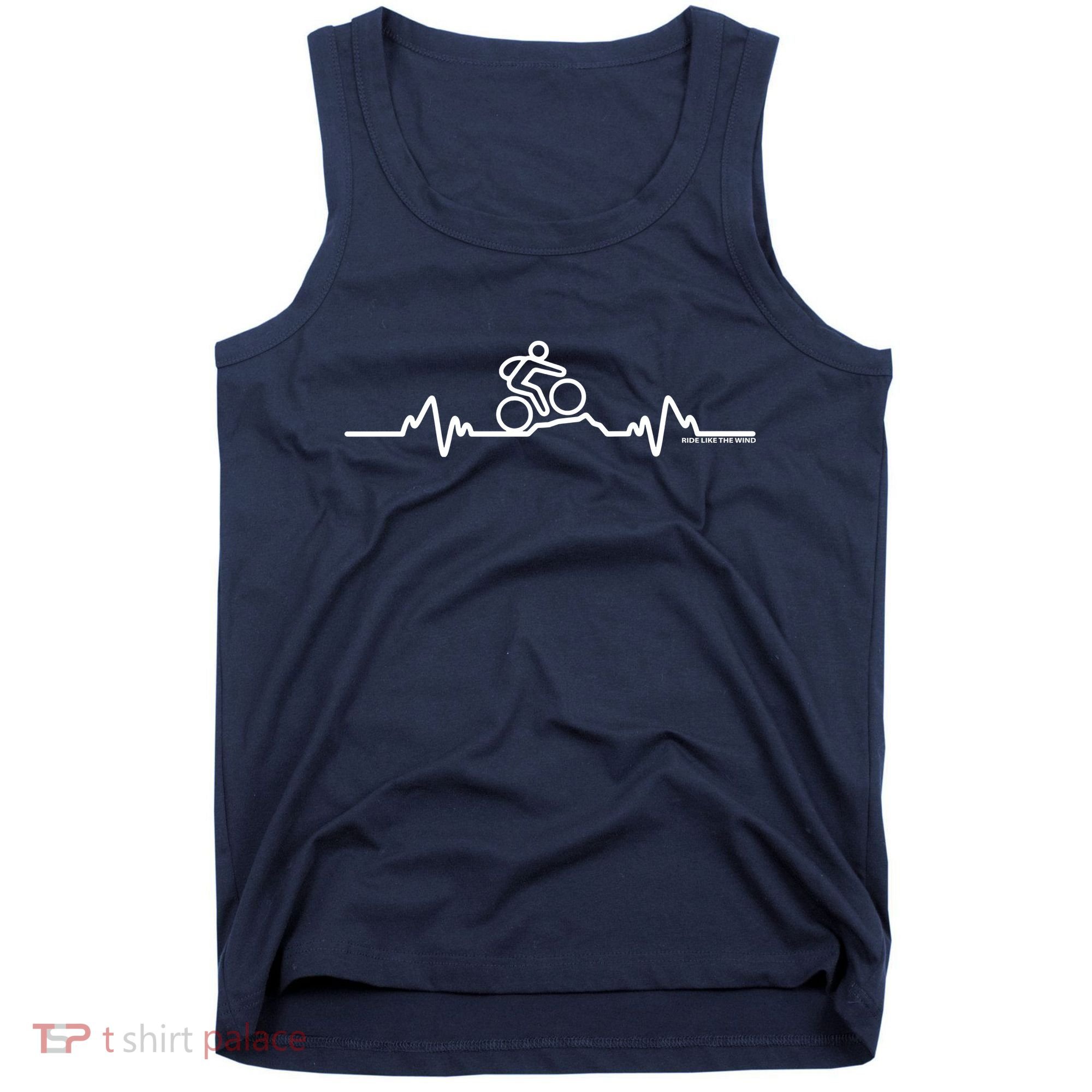 Mountain Bike Heartbeat Pulse Cycling Tank Top