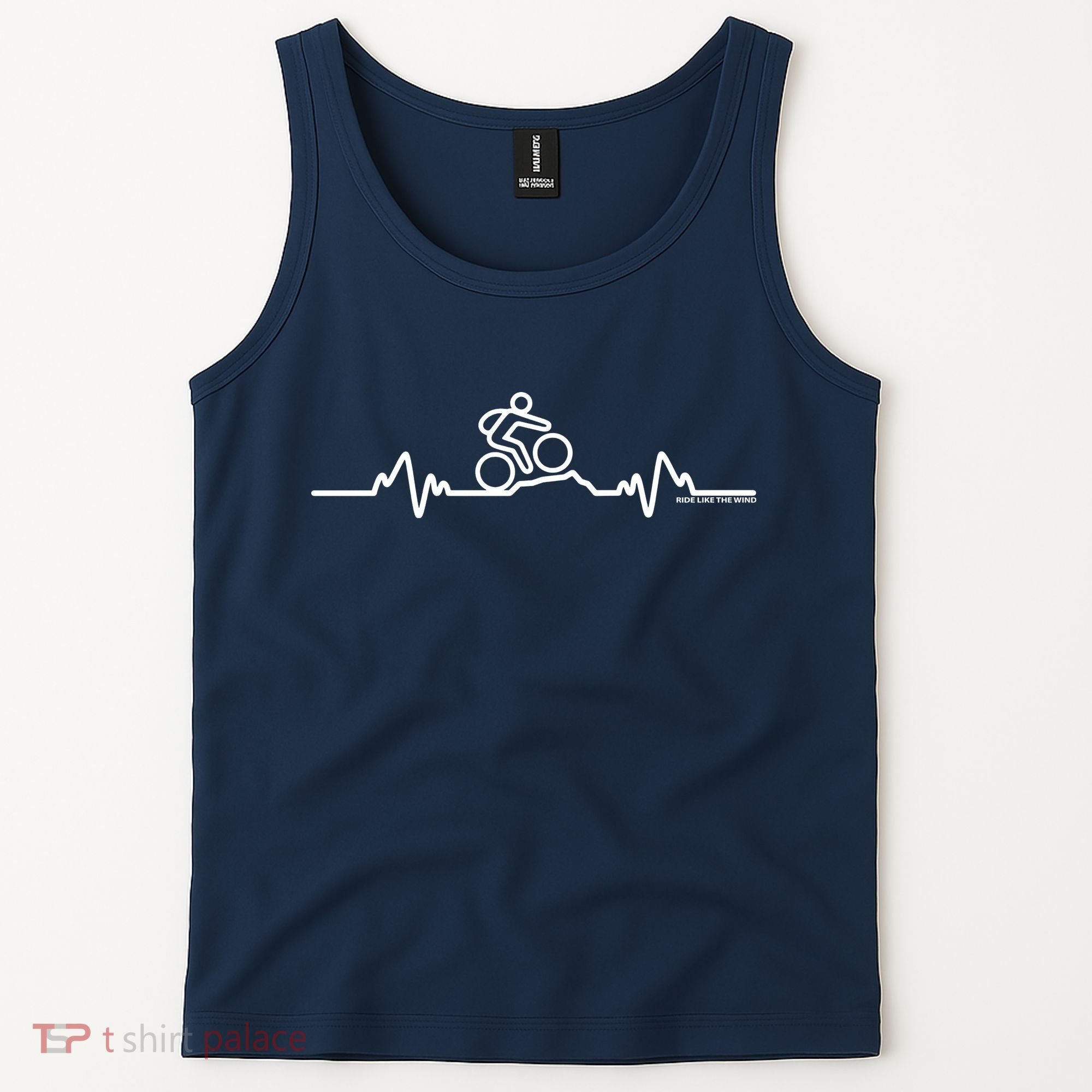 Mountain Bike Heartbeat Pulse Cycling Tank Top