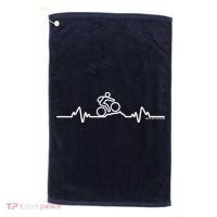 Mountain Bike Heartbeat Pulse Cycling Golf Towel thumb 0