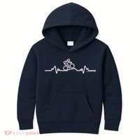 Mountain Bike Heartbeat Pulse Cycling Kids Hoodie thumb 0