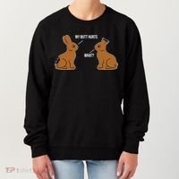 My Butt Hurts Chocolate Easter Bunny Funny Women's Sweatshirt thumb 0