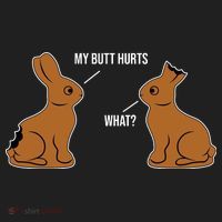 My Butt Hurts Chocolate Easter Bunny Funny Women's Sweatshirt thumb 2