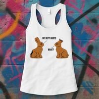 My Butt Hurts Chocolate Easter Bunny Funny Women's Tank Top thumb 3