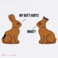 My Butt Hurts Chocolate Easter Bunny Funny Baby Bodysuit thumb 2
