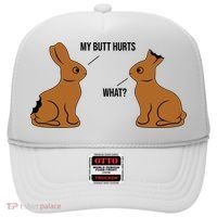 My Butt Hurts Chocolate Easter Bunny Funny Hat thumb 0
