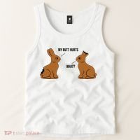 My Butt Hurts Chocolate Easter Bunny Funny Tank Top thumb 2
