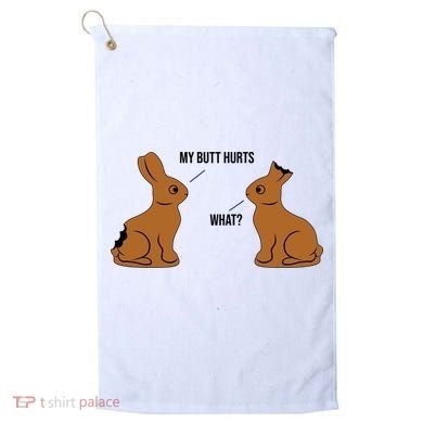 My Butt Hurts Chocolate Easter Bunny Funny Golf Towel
