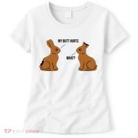 My Butt Hurts Chocolate Easter Bunny Funny Women's T-Shirt thumb 0
