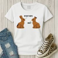 My Butt Hurts Chocolate Easter Bunny Funny Women's T-Shirt thumb 3
