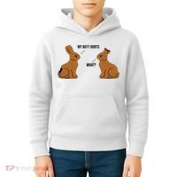 My Butt Hurts Chocolate Easter Bunny Funny Kids Hoodie thumb 4