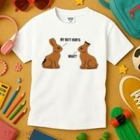 My Butt Hurts Chocolate Easter Bunny Funny Kids T-Shirt thumb 3
