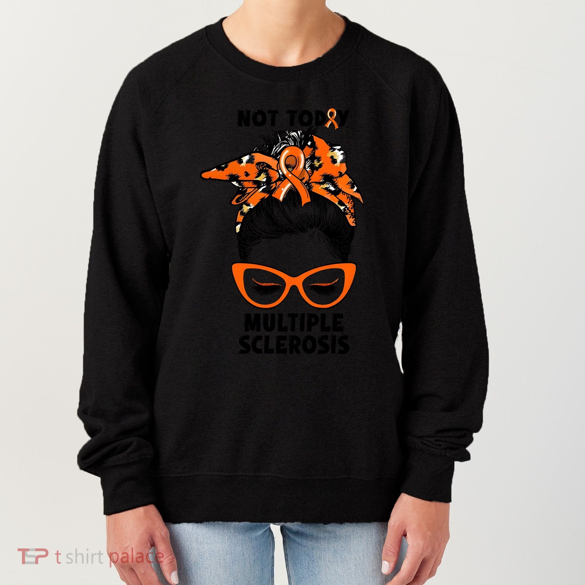 Messy Bun Hair Multiple Sclerosis Awareness Women's Sweatshirt