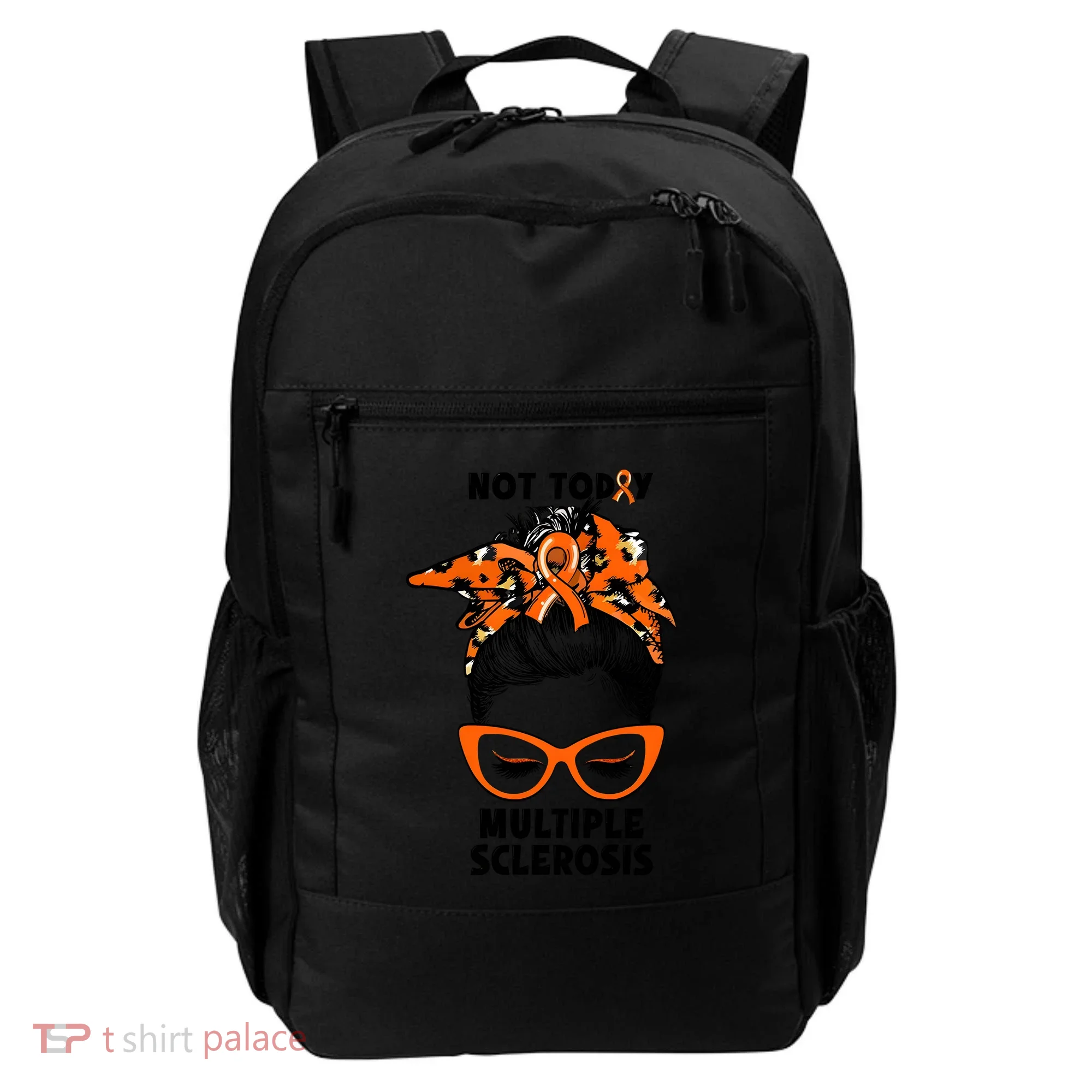 Messy Bun Hair Multiple Sclerosis Awareness Backpack