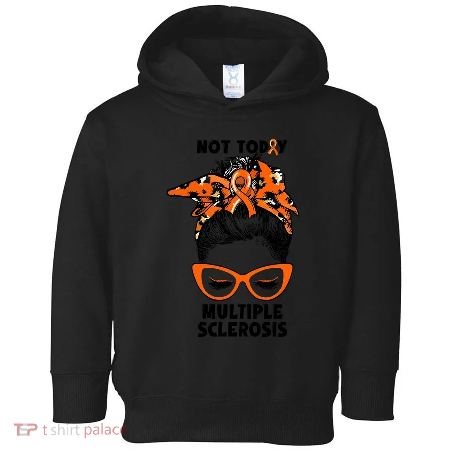 Messy Bun Hair Multiple Sclerosis Awareness Toddler Hoodie