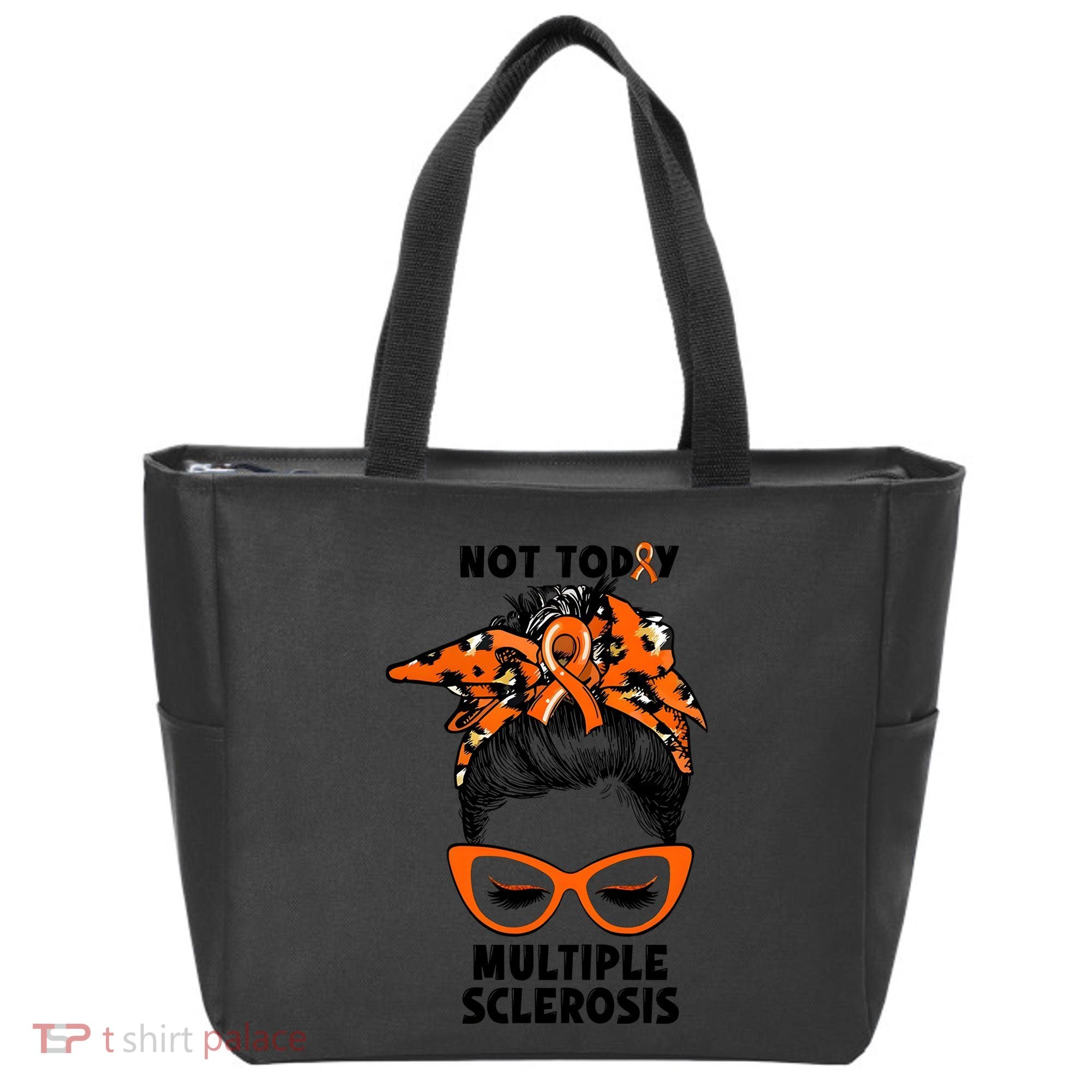 Messy Bun Hair Multiple Sclerosis Awareness Tote Bag