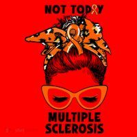 Messy Bun Hair Multiple Sclerosis Awareness Santa Hat thumb 1