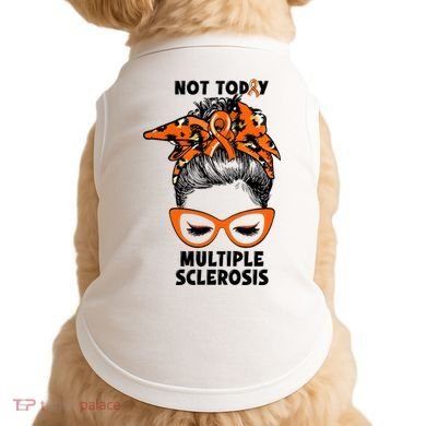 Messy Bun Hair Multiple Sclerosis Awareness Doggie Tank