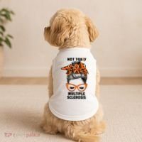 Messy Bun Hair Multiple Sclerosis Awareness Doggie Tank thumb 2