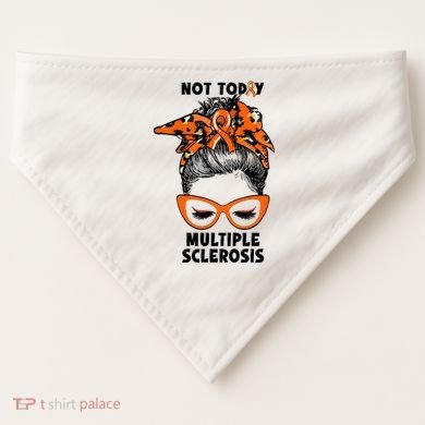 Messy Bun Hair Multiple Sclerosis Awareness USA-Made Doggie Bandana
