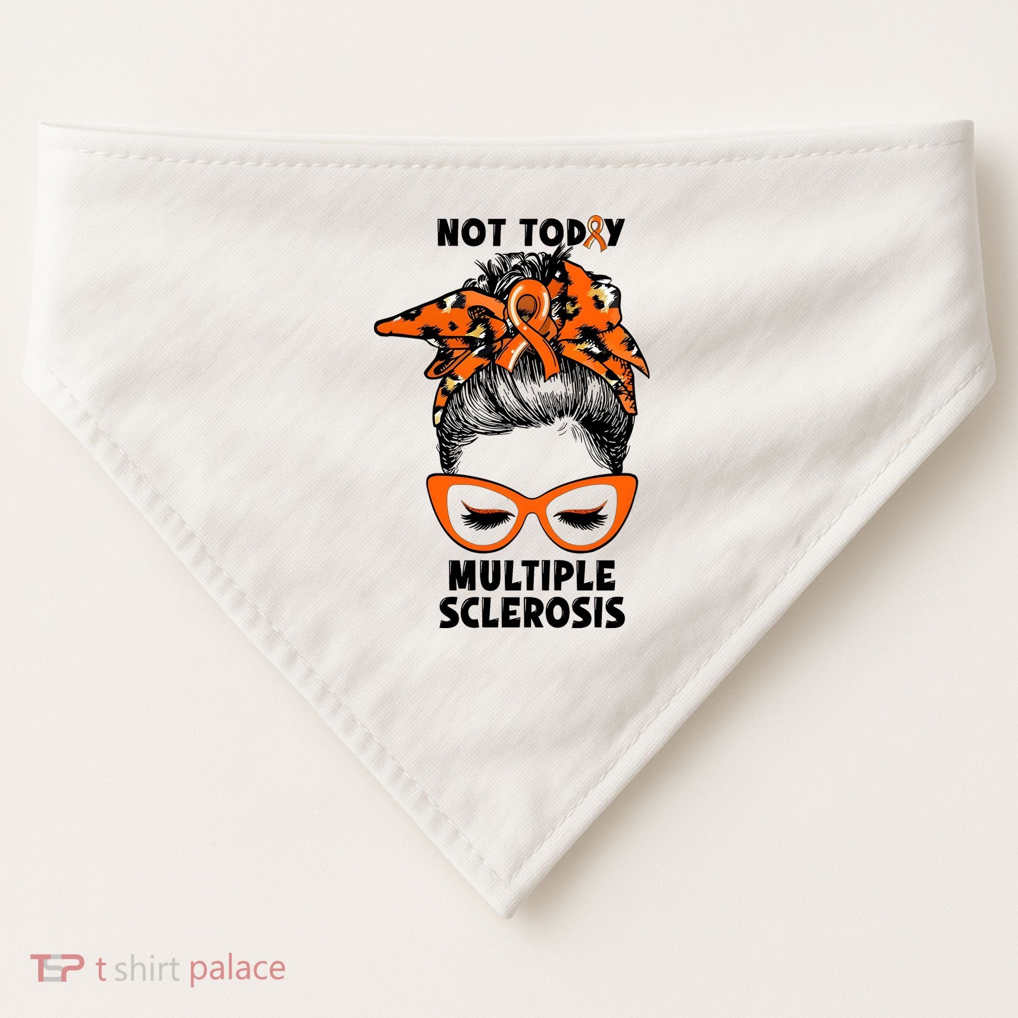Messy Bun Hair Multiple Sclerosis Awareness USA-Made Doggie Bandana