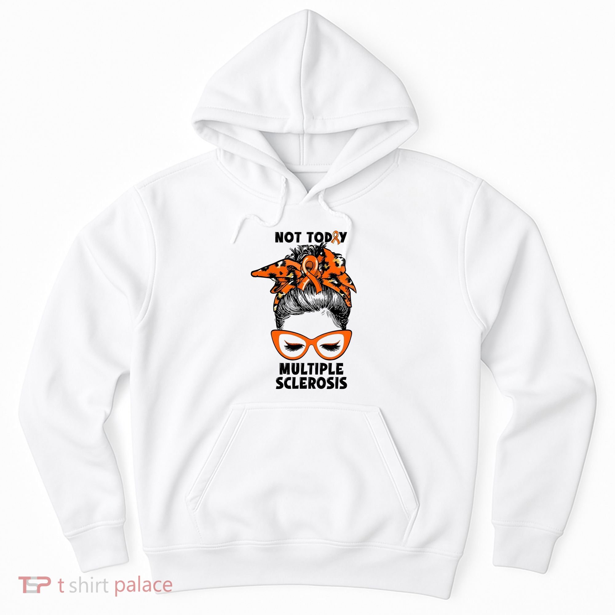 Messy Bun Hair Multiple Sclerosis Awareness Hoodie