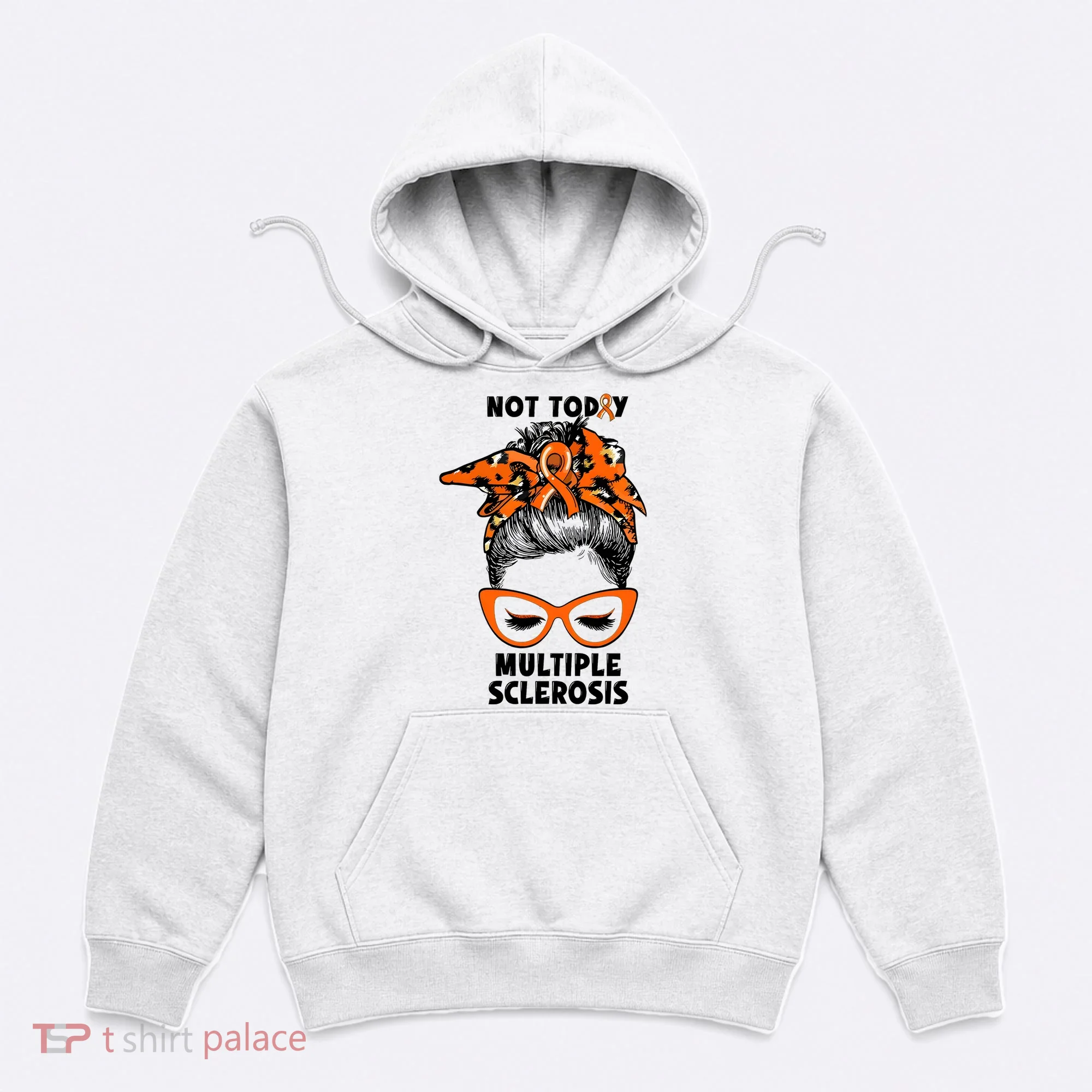 Messy Bun Hair Multiple Sclerosis Awareness Hoodie