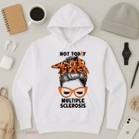 Messy Bun Hair Multiple Sclerosis Awareness Hoodie thumb 3