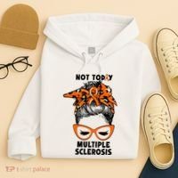 Messy Bun Hair Multiple Sclerosis Awareness Hoodie thumb 4