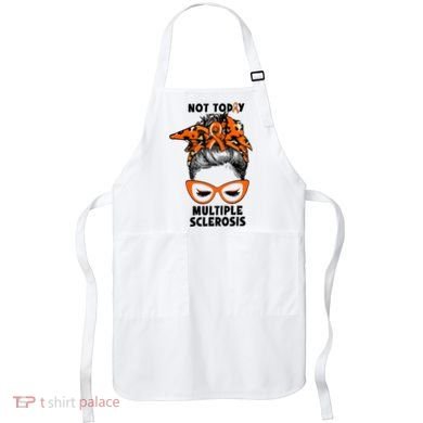 Messy Bun Hair Multiple Sclerosis Awareness Apron