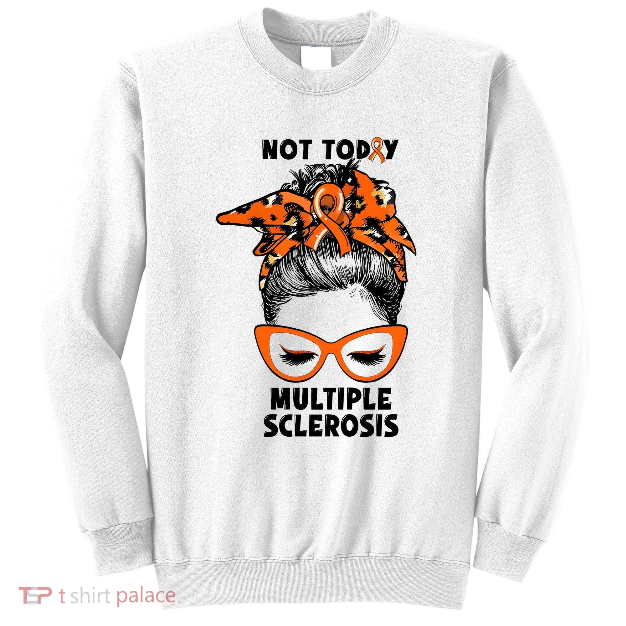 Messy Bun Hair Multiple Sclerosis Awareness Sweatshirt