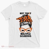 Messy Bun Hair Multiple Sclerosis Awareness T-Shirt thumb 0