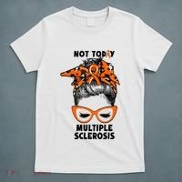 Messy Bun Hair Multiple Sclerosis Awareness T-Shirt thumb 5