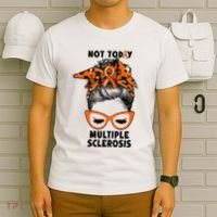 Messy Bun Hair Multiple Sclerosis Awareness T-Shirt thumb 6
