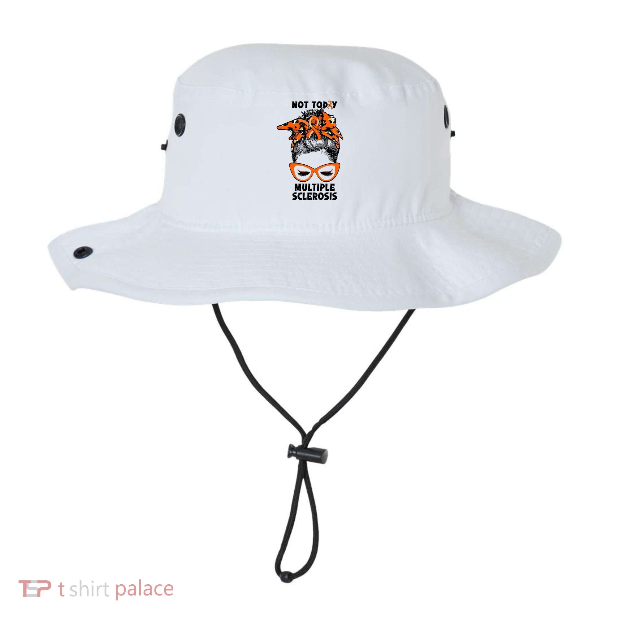 Messy Bun Hair Multiple Sclerosis Awareness Bucket Hat