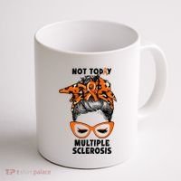 Messy Bun Hair Multiple Sclerosis Awareness Coffee Mug thumb 1