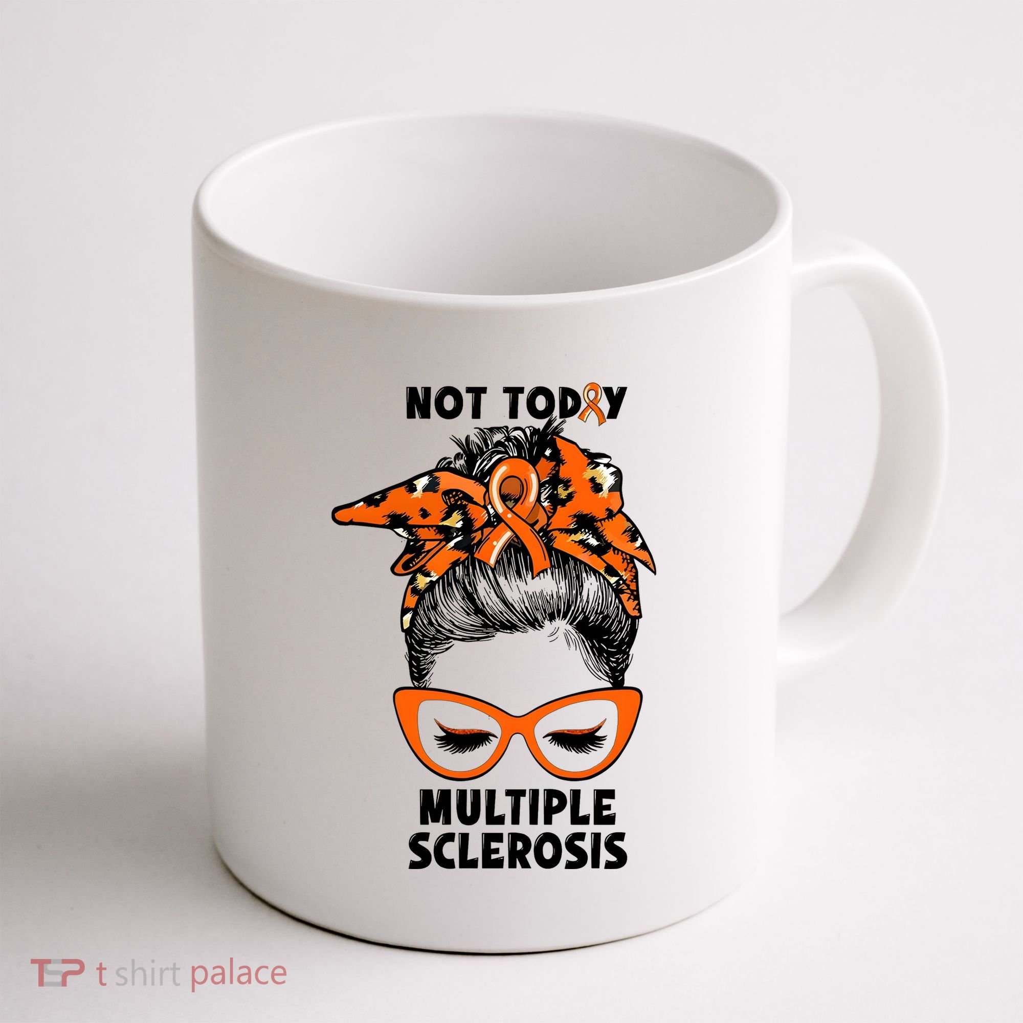 Messy Bun Hair Multiple Sclerosis Awareness Coffee Mug