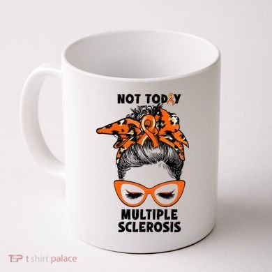 Messy Bun Hair Multiple Sclerosis Awareness Coffee Mug