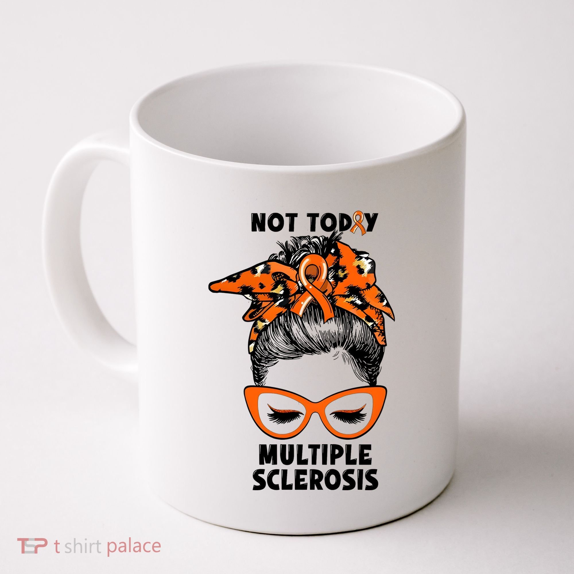 Messy Bun Hair Multiple Sclerosis Awareness Coffee Mug