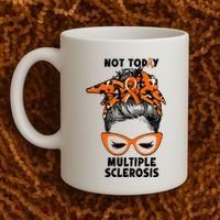 Messy Bun Hair Multiple Sclerosis Awareness Coffee Mug thumb 2