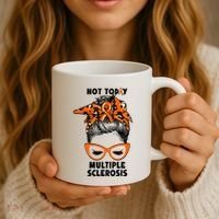 Messy Bun Hair Multiple Sclerosis Awareness Coffee Mug thumb 3