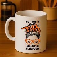 Messy Bun Hair Multiple Sclerosis Awareness Coffee Mug thumb 4