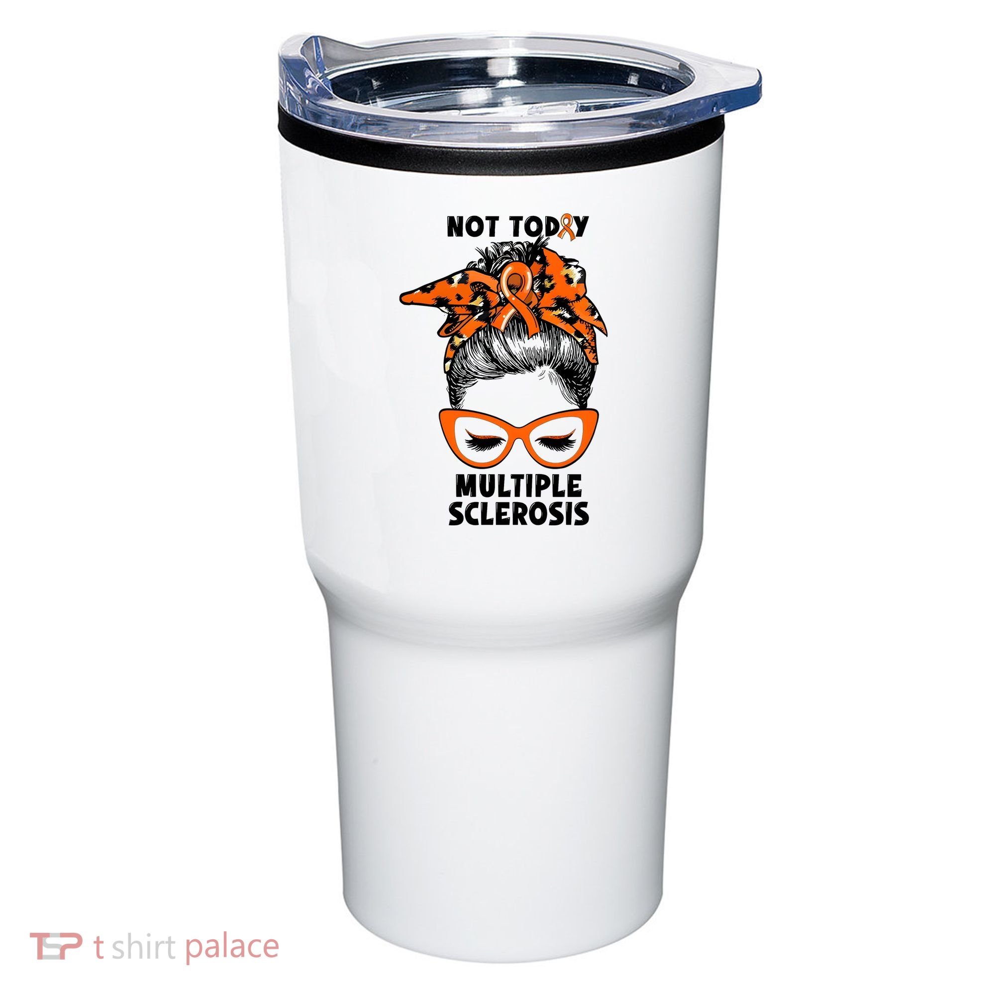 Messy Bun Hair Multiple Sclerosis Awareness Tumbler