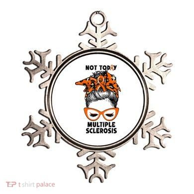 Messy Bun Hair Multiple Sclerosis Awareness Ornament