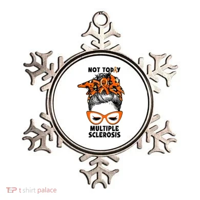 Messy Bun Hair Multiple Sclerosis Awareness Ornament