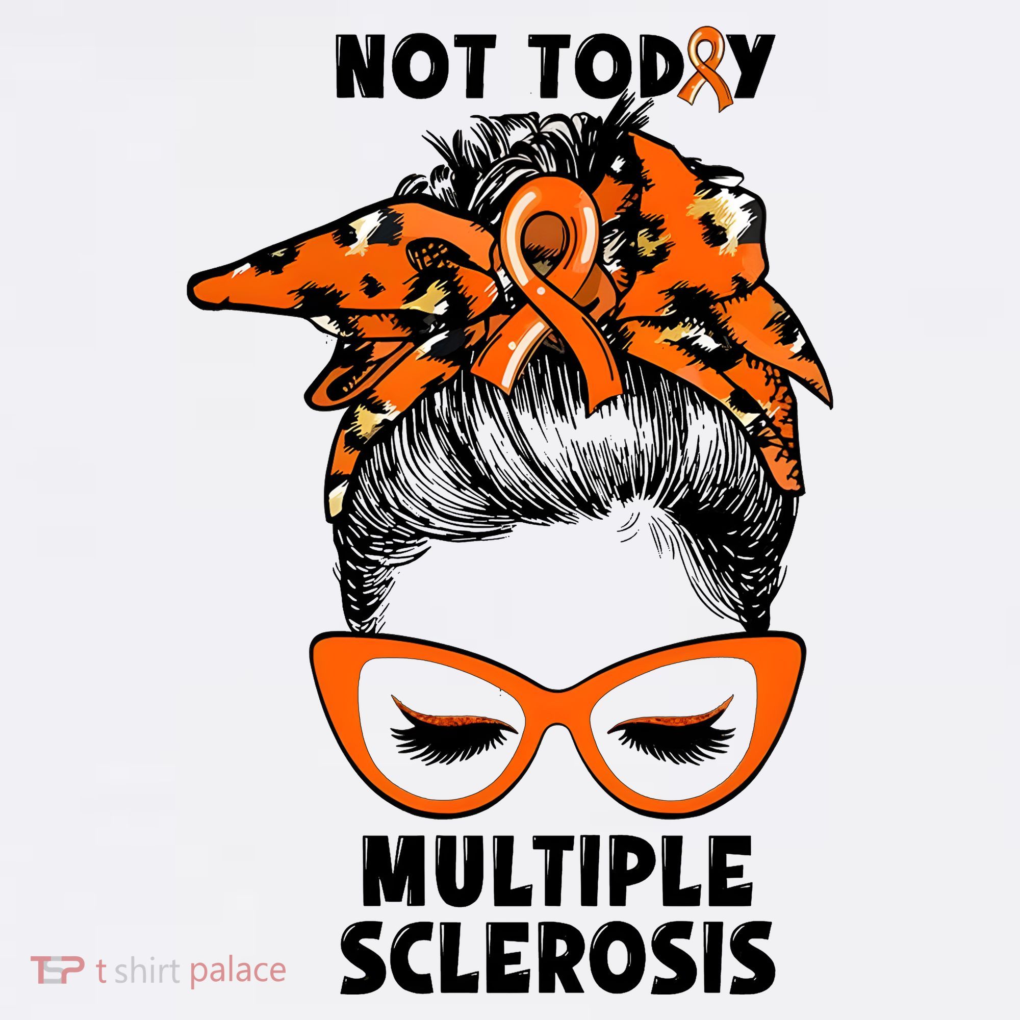Messy Bun Hair Multiple Sclerosis Awareness Ornament
